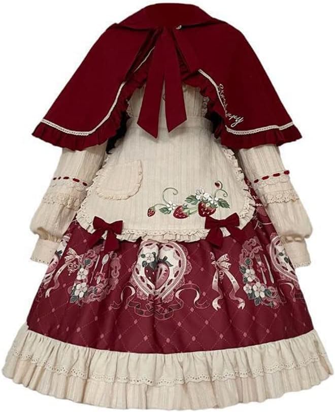 Amazon.co.jp: 【Sanjucos】 ワンピースロリータ イチゴ メイド