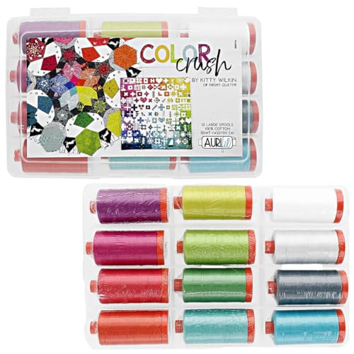 Aurifil USA Color Crush Collection 12 Bobinas Grandes Multicolor miniatura 1
