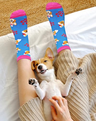 Gemtte Hundesocken Socken mit Spruch, Lustige Geschenke für Hundebesitzer Frauen Weihnachten, Hunde Socken Geburtstagsgeschenk für Hundemama