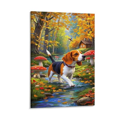 Tableau décoration Beagle pour raviver un mur vide et triste de salon