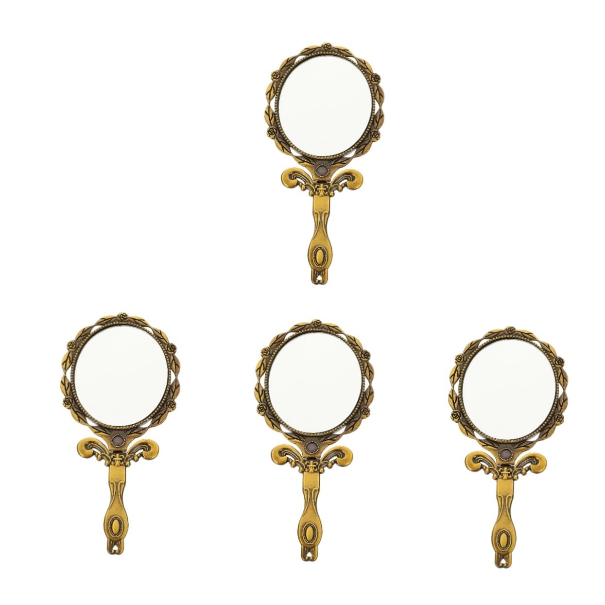 Housoutil 4pezzi Specchietto Da Trucco Portatile e Specchio Cosmetico Maneggevole Con Design Elegante e Alta Definizione Per Uso Quotidiano e Regali Per Donne Di Tutte Le Età
