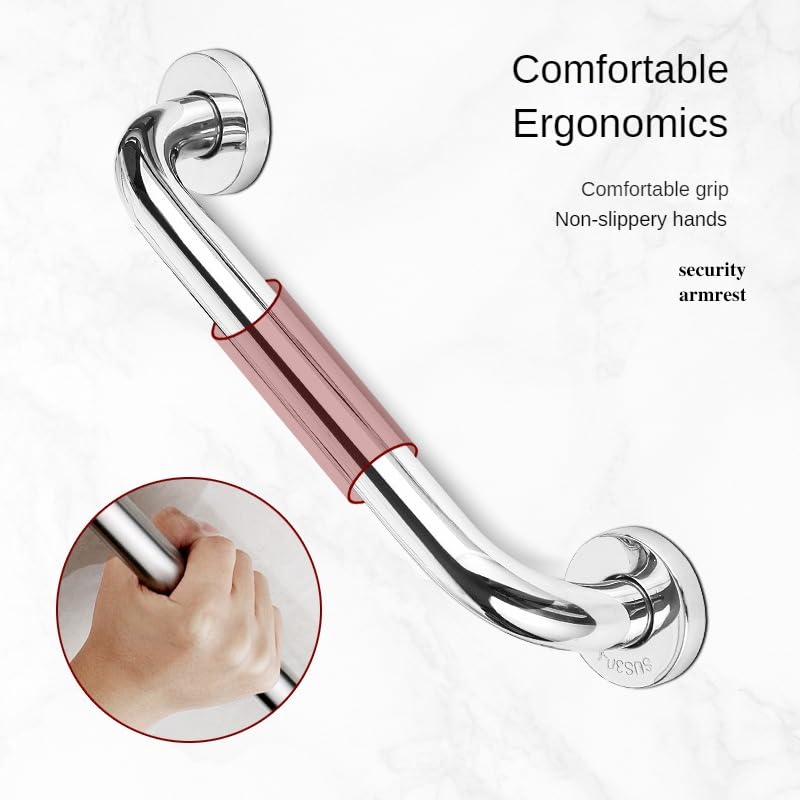 Asidero Ducha Barras de apoyo for ducha, accesorios seguridad for baño, barras for bañera, manijas antideslizantes acero inoxidable, barandillas for inodoro montadas en la pared(Bright-60cm)