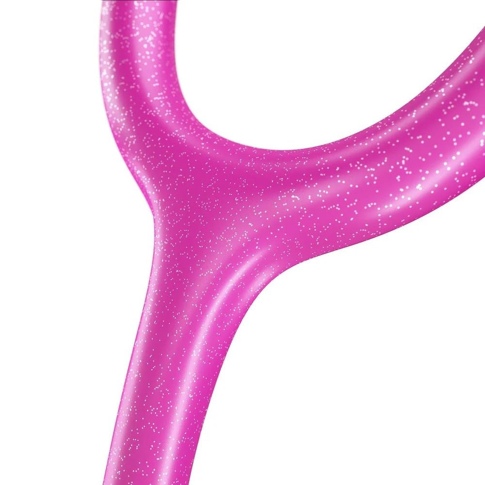 MDF Glitter Rosa/Oro Rosa ProCardial Estetoscopio de Cardiología, Titanio Ligero, MDF797TPGLRG + MDF Portátil Estuche Rígida para Estetoscopio - Mediano (MDFSCM12)