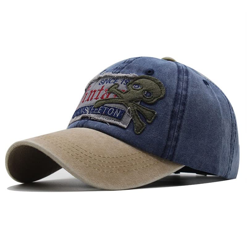 Chapeau pieuvre style baseball unisexe bleu