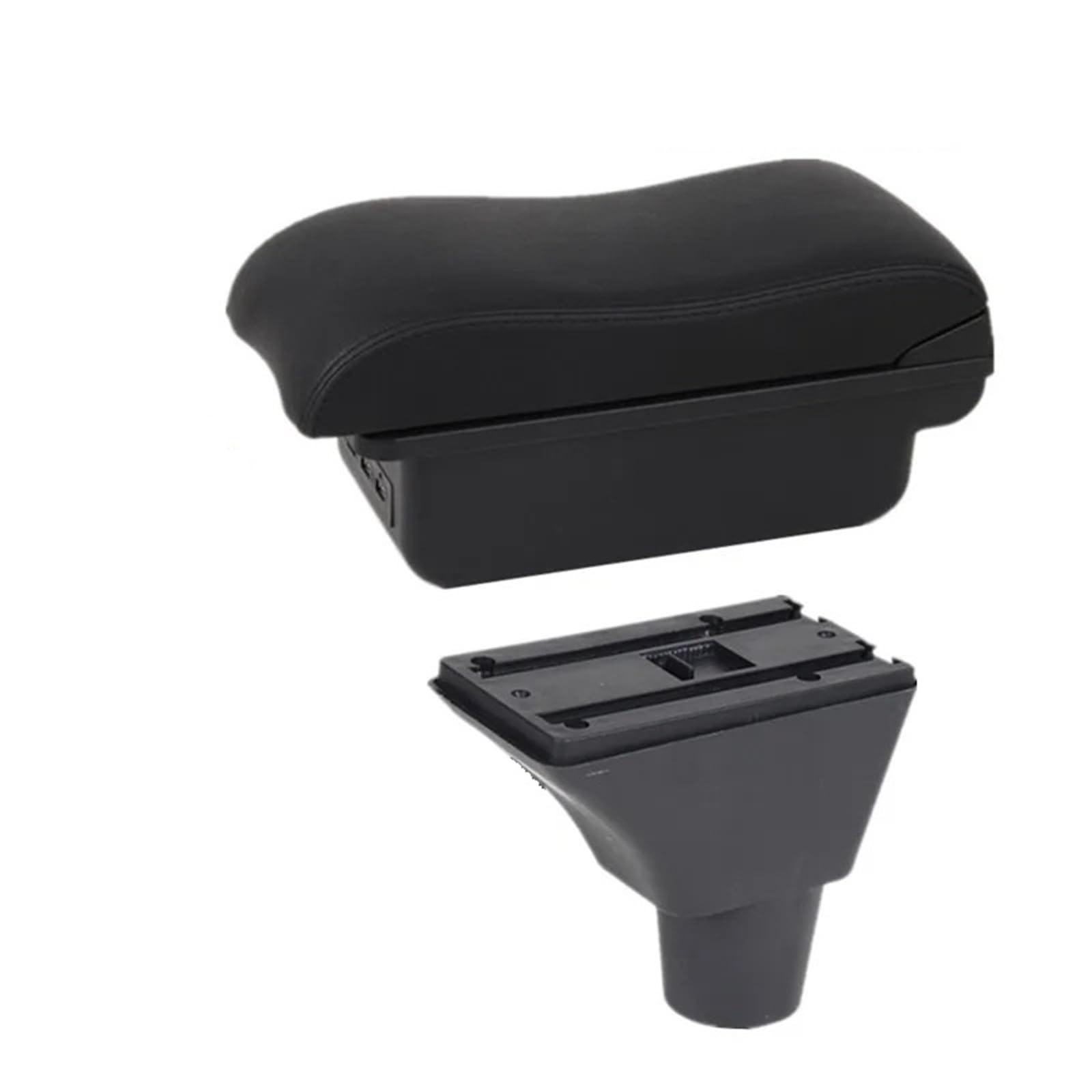 Hguvsjd Armrest Box For Sandero For Stepway For Logan 2 Armrest Storage Box Retrofit Accessories Car Armrests(B Black line 3USB)
