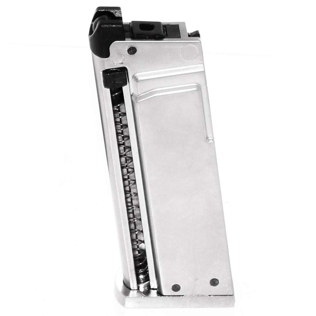 Airsoft Softair WE (WE-TECH) 7rd Gas Magazin für Cybergun COLT JUNIOR .25 Mighty Mouse WE CT25 GBB Pistole Silber