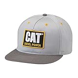 Caterpillar Men's Diesel Power Flat Bill Cap, Light Grey, One Size