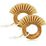 2 Pcs Vegetable Cleaning Brush Potato Scrubber Brush Bamboo Fruit and Vegetable Brush Scrubber for F