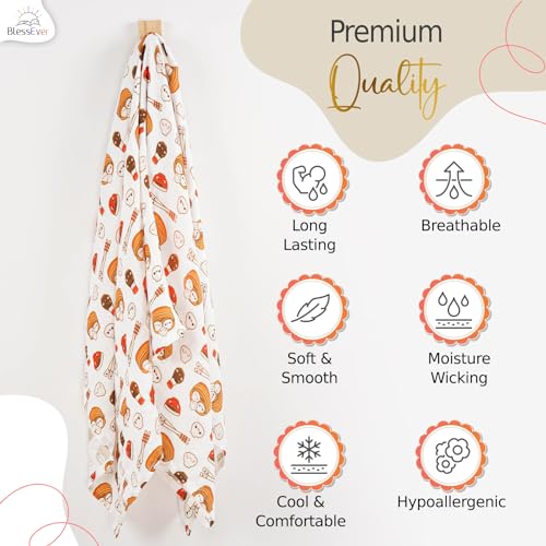 Image of Muslin Swaddle Blanket for Unisex, Soft Breathable and Skin-Friendly Baby Swaddles for Boys & Girls, Newborn Receiving Blanket, Dumpling Bao Blankets Babies, Kawaii Large 42 x 47 inches