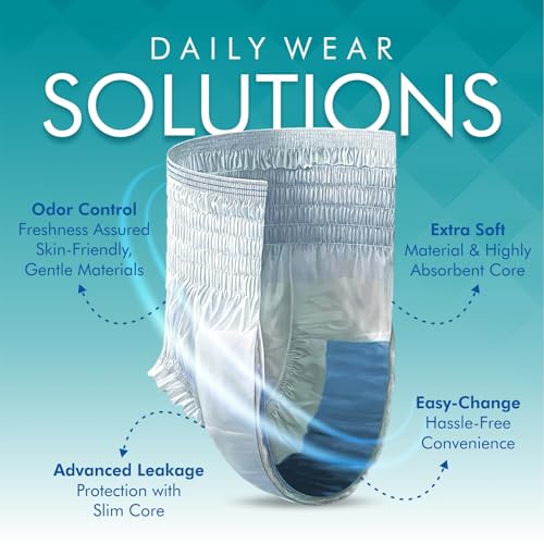 Image of Not Out Adult Diaper Pants, XL (Waist 38-65 inches | 96-165 cm) | Comfortable, Leak-Proof, Odour Control Incontinence Pants, Pack of 1, Count 10