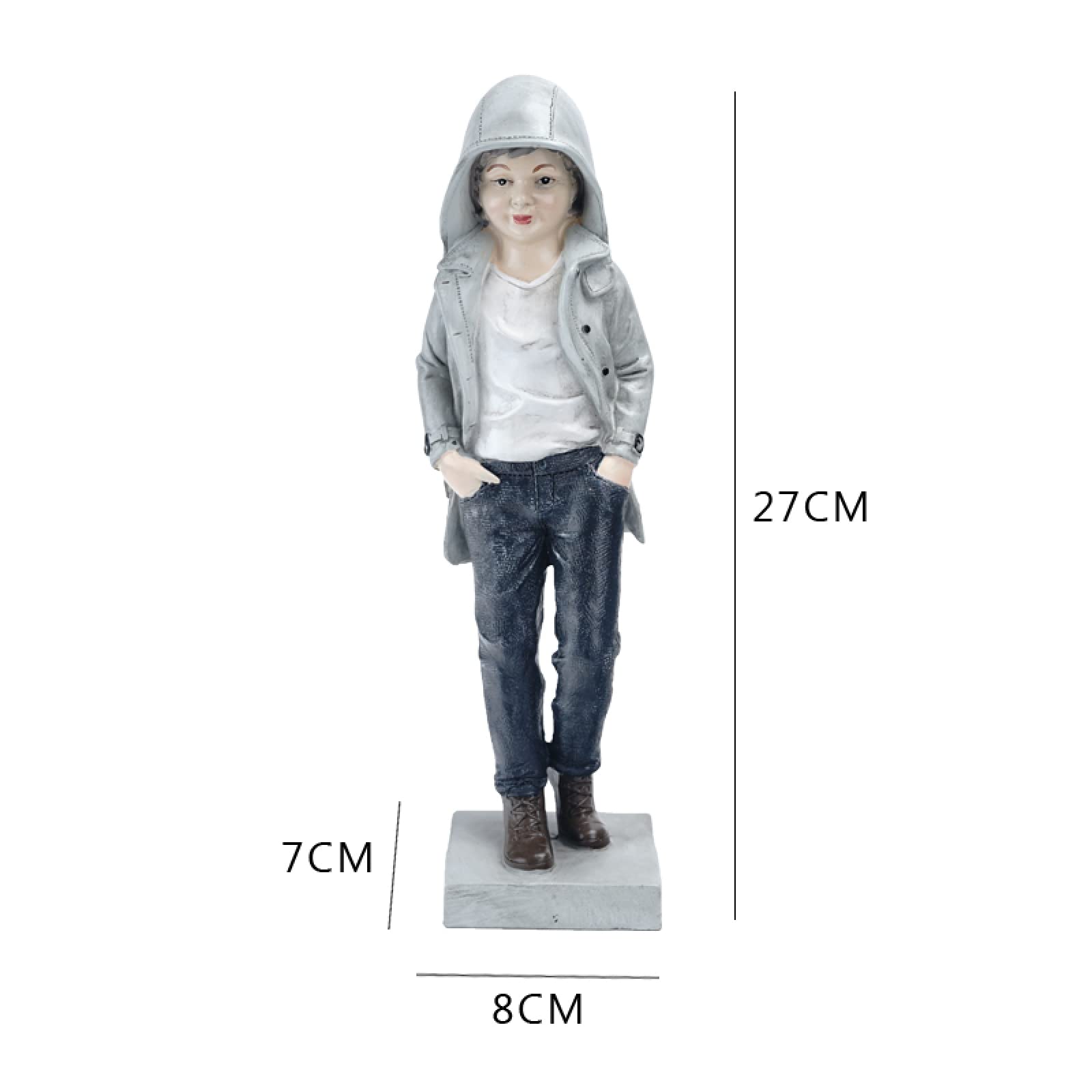 Adornos Estatua De Resina Street Cool Boy Escultura Figuras Niño