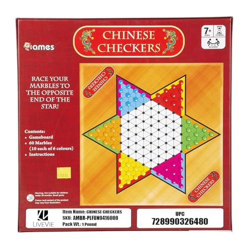Juego de Mesa Damas Chinas Clásico para 6 Jugadores miniatura 2
