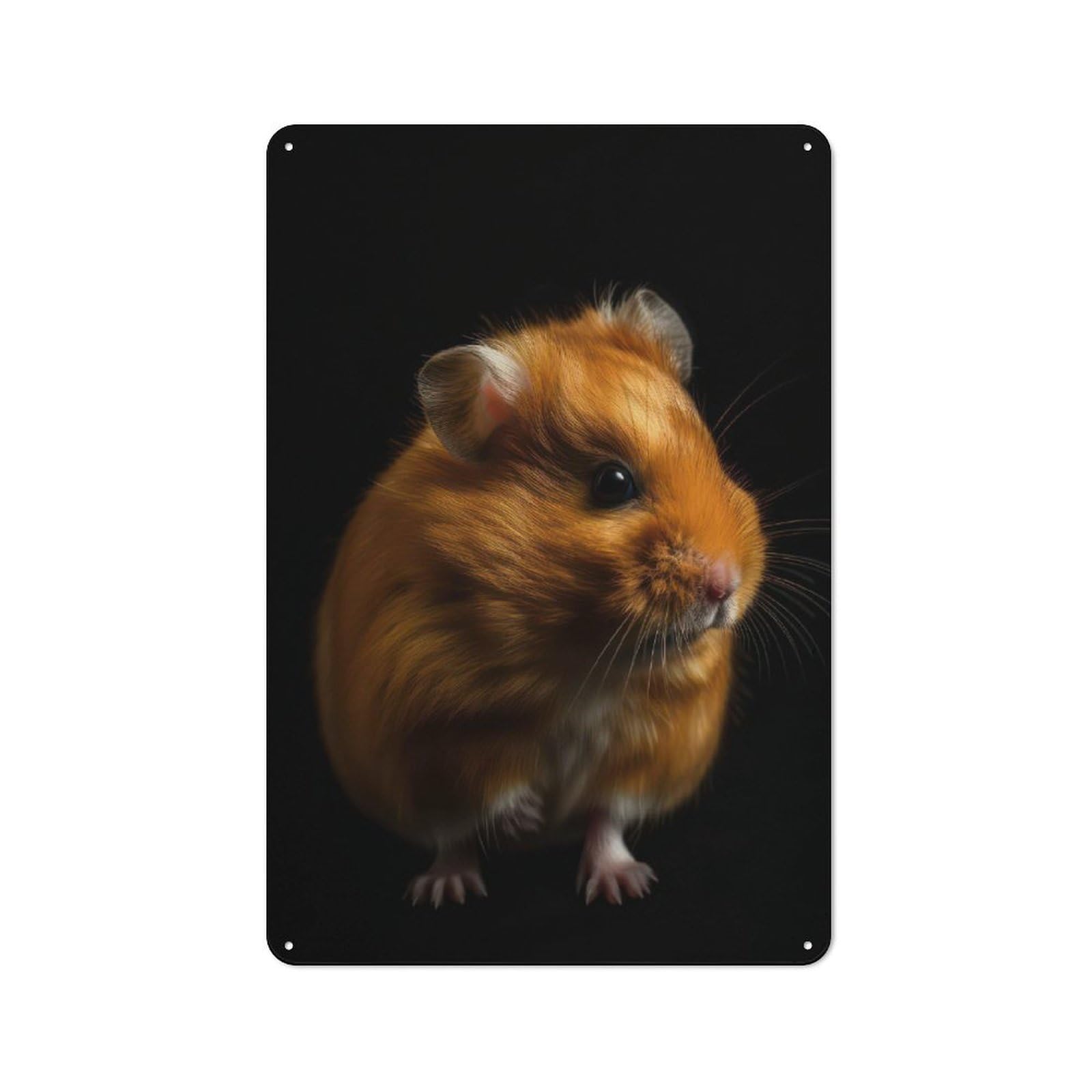 Junmoney Playful Hamster Retro Decorative Tin Plaque 30X20cm Featuring Novelty Wall Art For Bedroom, Kitchen, Office Or Living Room