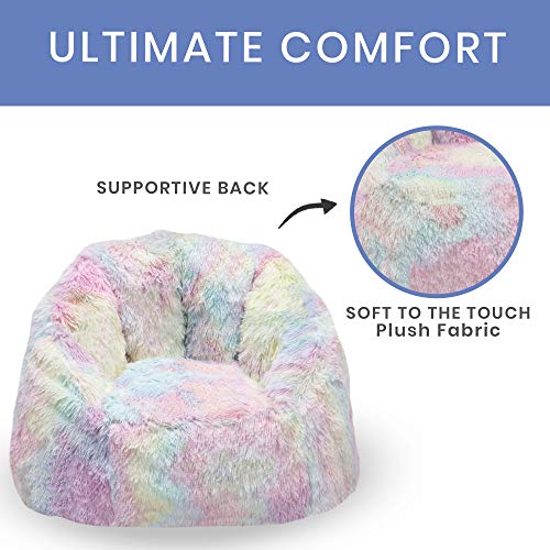 Delta Children Cozee Fluffy Chair, Kid Size (For Kids Up To 10 Years Old), Tie Dye #TOP4