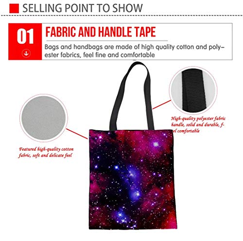 chaqlin Dragonfly Design Canvas Tote Bags for Women,Ladies Girls School Bookbags,Large Reusable Grocery Bag Shopping Handbags with Inner Pocket - Image 4