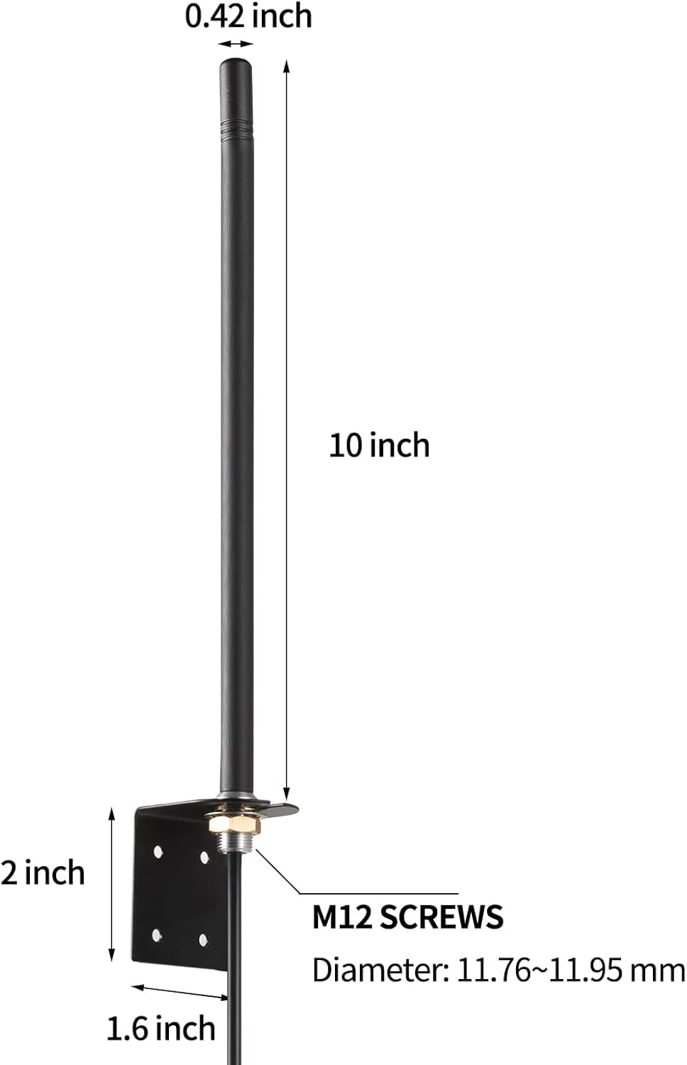 Antenne WiFi extérieure double bande 9 dBi 2,4 GHz 5 GHz/5,8 GHz pour points d'accès routeur WiFi, caméra IP de sécurité sans fil, caméra de camping-car, Eifagur