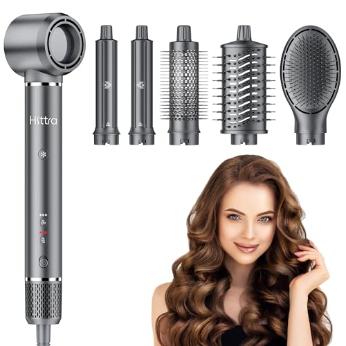 6-in-1 Ionic Hot Air Styler, Powerful High Speed Hair Dryer Brush, Auto Wrap Curler for Fast Drying,...