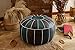 RISEON Boho Handmade Faux PU Leather Moroccan Pouf Footstool Ottoman Leather Poufs Unstuffed 23