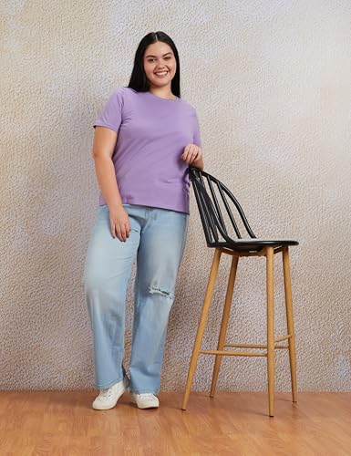 Image of Amazon Brand - Symbol Women's Loose High Rise Jeans (Available in Plus Sizes)