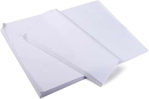 Packanewly Papel de seda a granel, 480 hojas blancas, papel de regalo de 15 x 20 pulgadas para arte, manualidades, festivales, fiesta de cumpleaños,