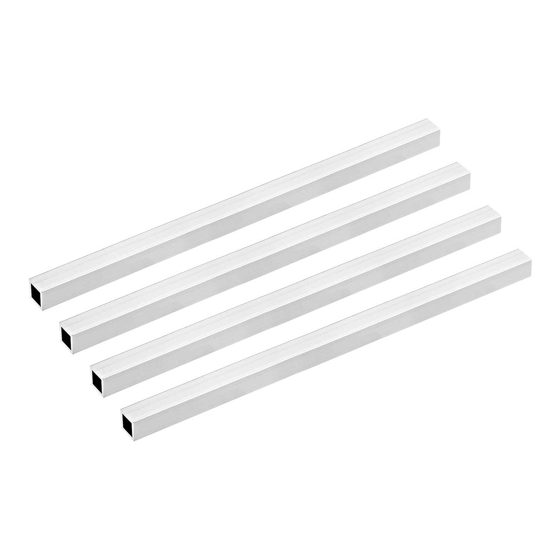 uxcell 6063 Aluminum Square Tube, 15mmx15mmx2mm Wall Thickness 300mm Length Seamless Straight Pipe Tubing 4 Pcs
