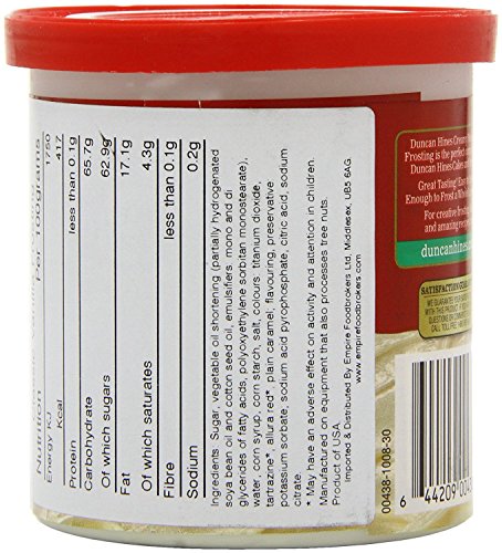 Duncan Hines Creamy Vanilla Flavored Frosting, Perfect for Sugar Cookies, 16 oz. (Pack of 8)