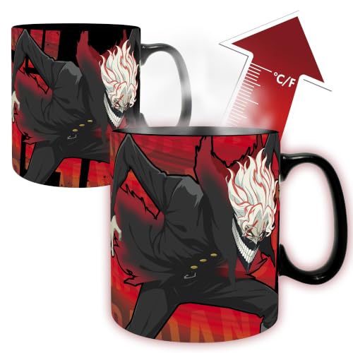 ABYSTYLE – DAN DA DAN – Mug thermo-réactif Alliance Surnaturelle – Produit Officiel – Contenance 460 ml – Effet Thermique
