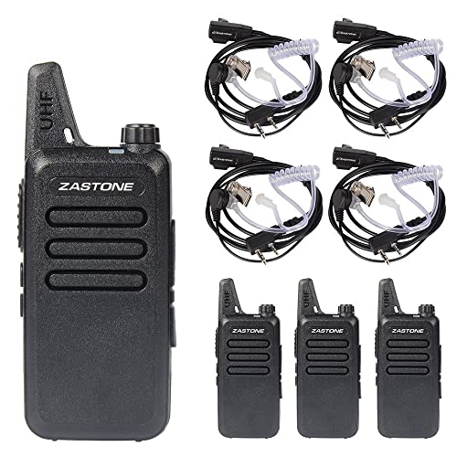 Zastone X6 Rechargeable Long Range Two-Way Radios with Earpiece 4 Pack UHF 400-470Mhz Walkie Talkie Zastone X6 Rechargeable Long Range Two-Way Radios with Earpiece 4 Pack UHF 400-470Mhz Walkie Talkie