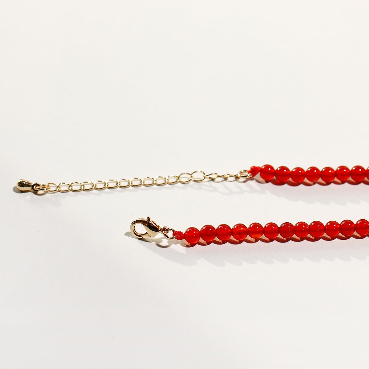 Simple Choker Necklace for Women Real Stone and Crystals Necklaces 4mm Beaded Choker Jewelry Meditation Gift for Women (16"+2") - Image 4