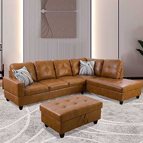 Sectional Sofa Furniture Set, Living Room Sofa Set, Leather Sectional