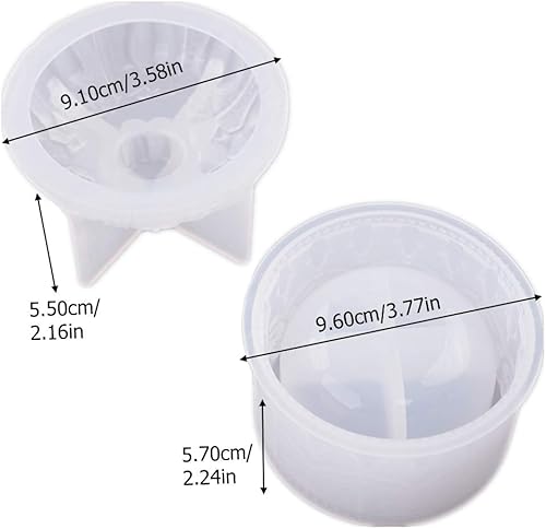 Miniatura 2 de Molde de resina vintage para tarro con tapa, molde de caja de almacenamiento de silicona para fundición de epoxi, kits de manualidades de resina