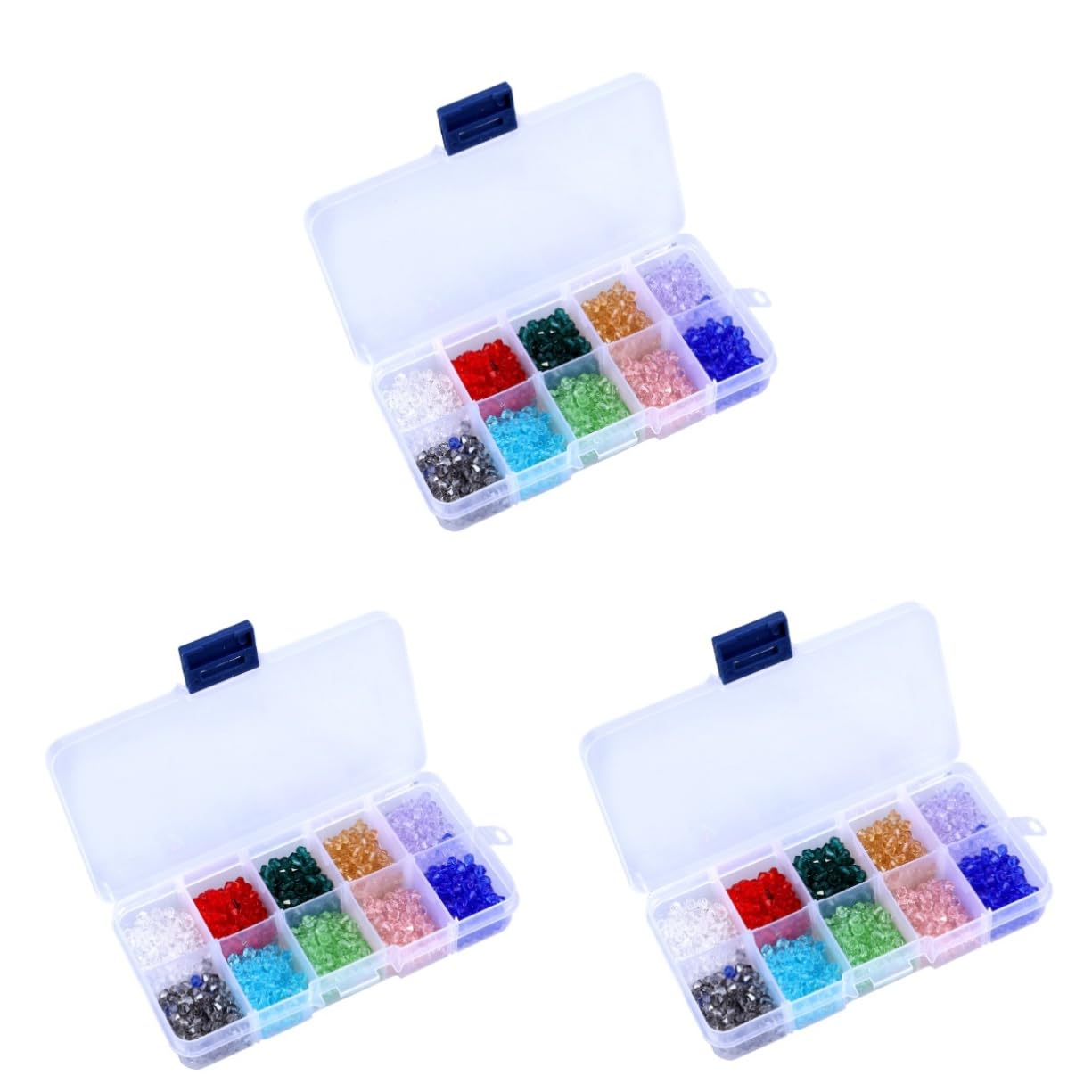 SHINEOFI 3000stücke Rhombus Glasperlen Farben Mit Aufbewahrungsbox Für Schmuckherstellung Armbänder Und Basteln