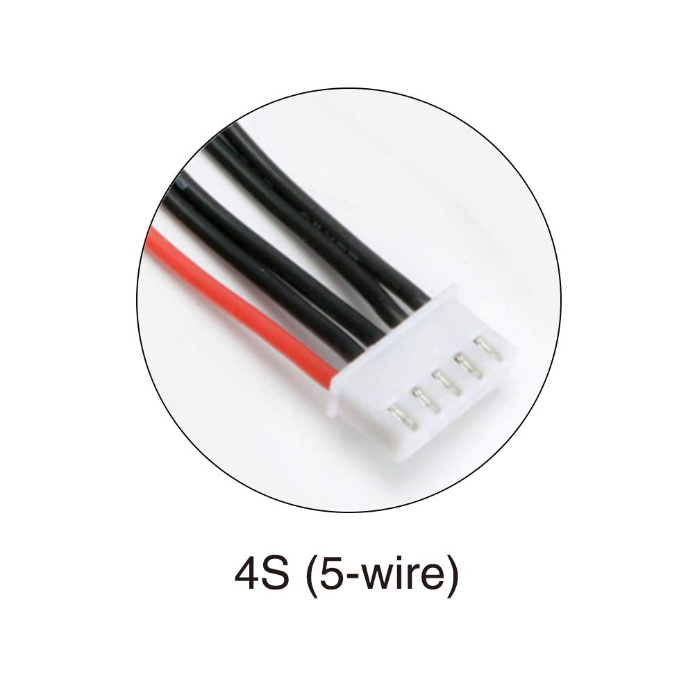OliRC 10 Pezzi 10 Cm JST-XH 4S Equilibrio Spina Connettore Adattatore Condurre Filo 22awg Silicone Cavo Per RC Lipo Batterie Carica (124-10 - Foto 10