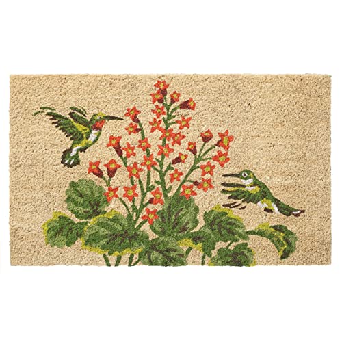 Hf By Lt Hummingbirds 100% Coir Doormat, 18 X 30 Inches, Naturally Durable, Pvc-Backing, Sustainable #TOP14
