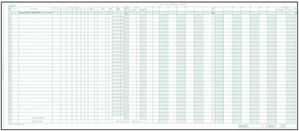 Payroll/General Expense Combo Journal Sheet, 15 Sheets