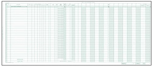 Payroll/General Expense Combo Journal Sheet, 15 Sheets