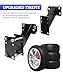 Zlirfy Spare Tire Mount Bracket for Trailer Tongue Boat Wheel,120LBS Weight Capacity,Side Mount Utility Spare Tire Carrier,Fits Most 4 & 5 Lugs Wheel Hold 3.94” 4” 4.25” 4.72” Bolt Patterns (Black)