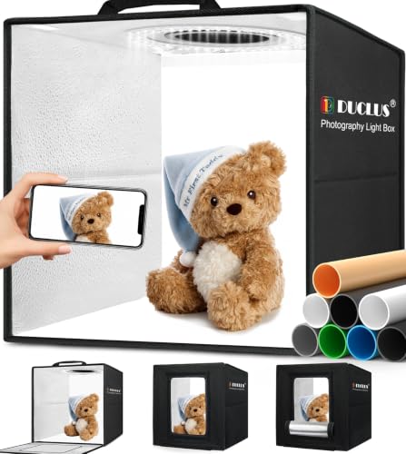 DUCLUS Studio Photo 30x30cm avec 120 LEDs pour Photographie de Produits