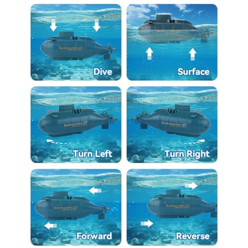 Mini sous-marin radiocommandé de simulation pour animation de piscine