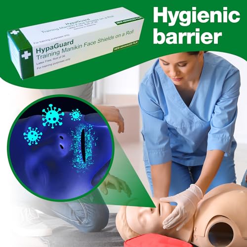 Safety First Aid Group Group HypaGuard Trainingsmännchen zur Beatmung, Gesichtsschutz auf einer Rolle (Packung mit 5)