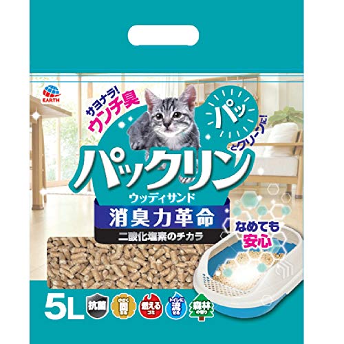 アース ペット 猫砂 パックリン ウッディサンド 5L