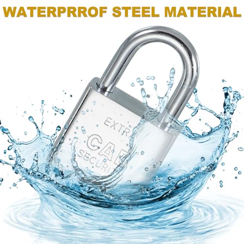 Cadenas à épingle 58 mm en acier inoxydable trempé avec clés différentes - 5