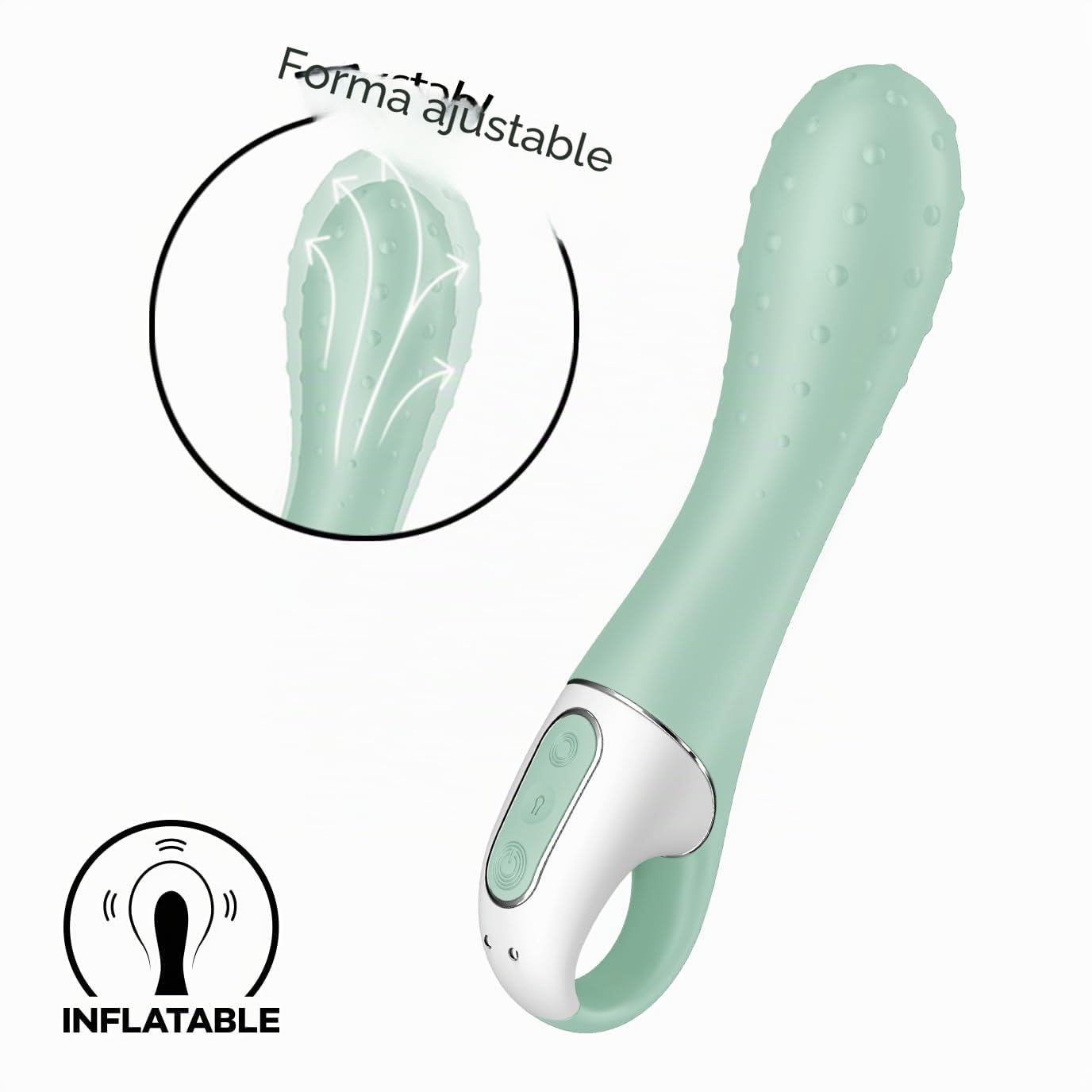 Satisfyer Air Pump Vibrator 3 | 20 cm | Estimulación del punto G | Punta inflable para una estimulación más intensa | 12 programas de vibración | Recargable | Resistente al agua (IPX7)