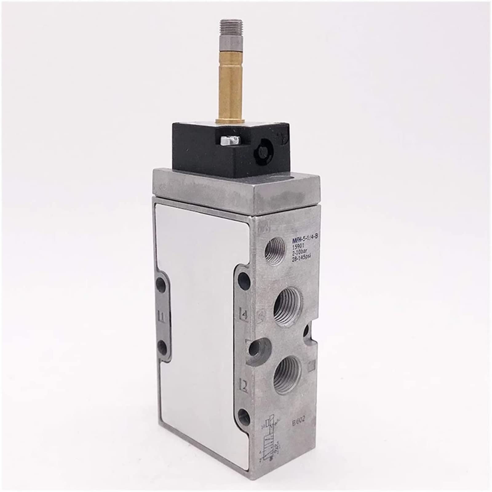 Tiger Classic pojedynczy elektrozawór pneumatyczny 1/8 1/4 cala, 5/2-drożny zawór sterujący 220 V 24 V użyteczny (bez kleju, MFH 5 1 4B)