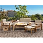 Patioco Manila Lounge-Set Akazienholz Taupe