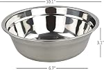 Set of 4 Mixing Bowls Stainless Steel Cooking Prep Bowls, 10.1 Inch