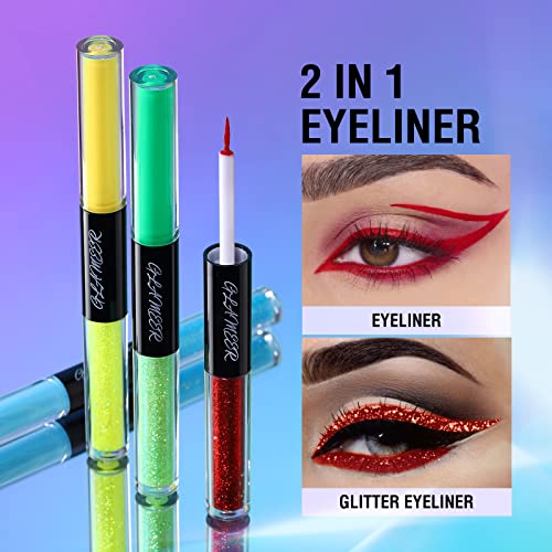 8 Colors Double Side Liquid Eyeliner,Colorful Eyeliner Pencil