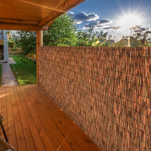 SHYDZYYC Brown 4FT X 16.4FT Reed Fencing Roll, Balcony Privacy