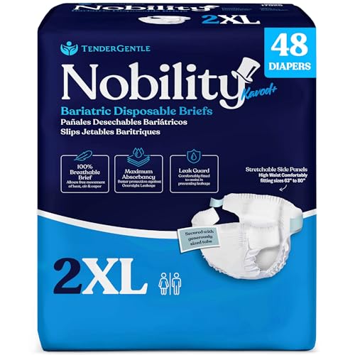 2XL Adult Diapers for Women and Men - Case of 48 Bariatric D