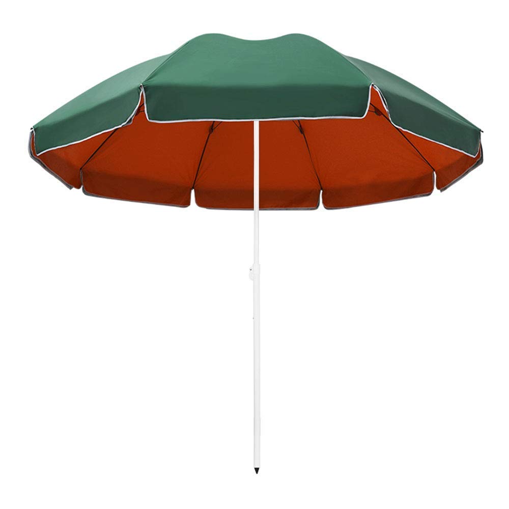 TKITTE Sombrilla Patio, Plegable Al Aire Libre Jardín Grande para Acampar Playa Piscina Balcón Pesca Mercado Mesa Sombrilla, Verde UPF50+